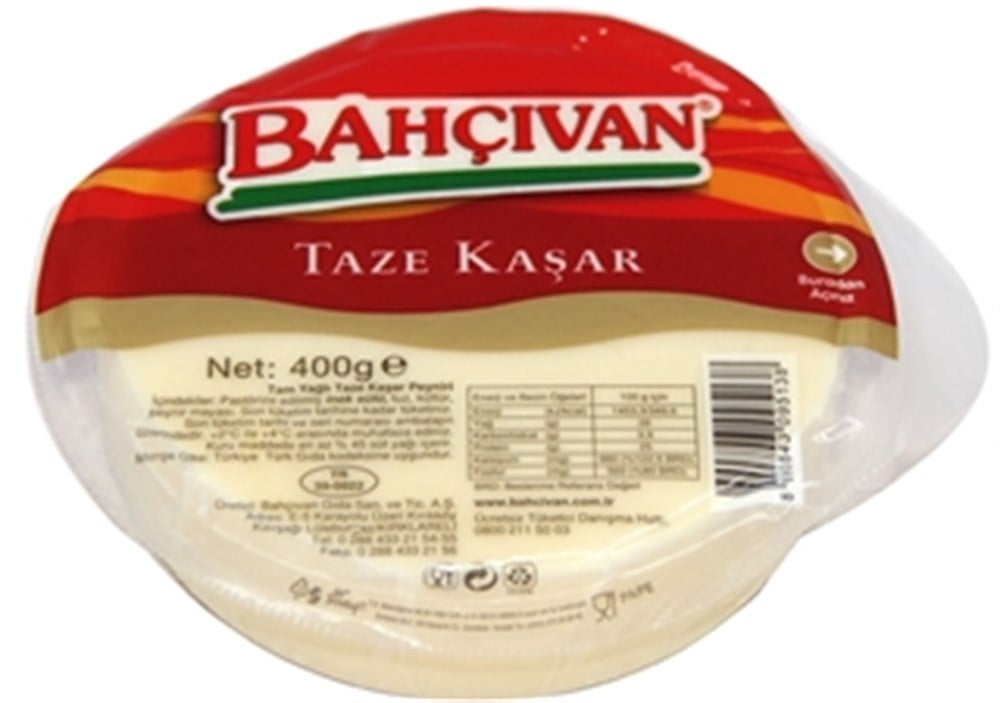 BAHÇIVAN TAZE KAŞAR PEYNİR 400 GR