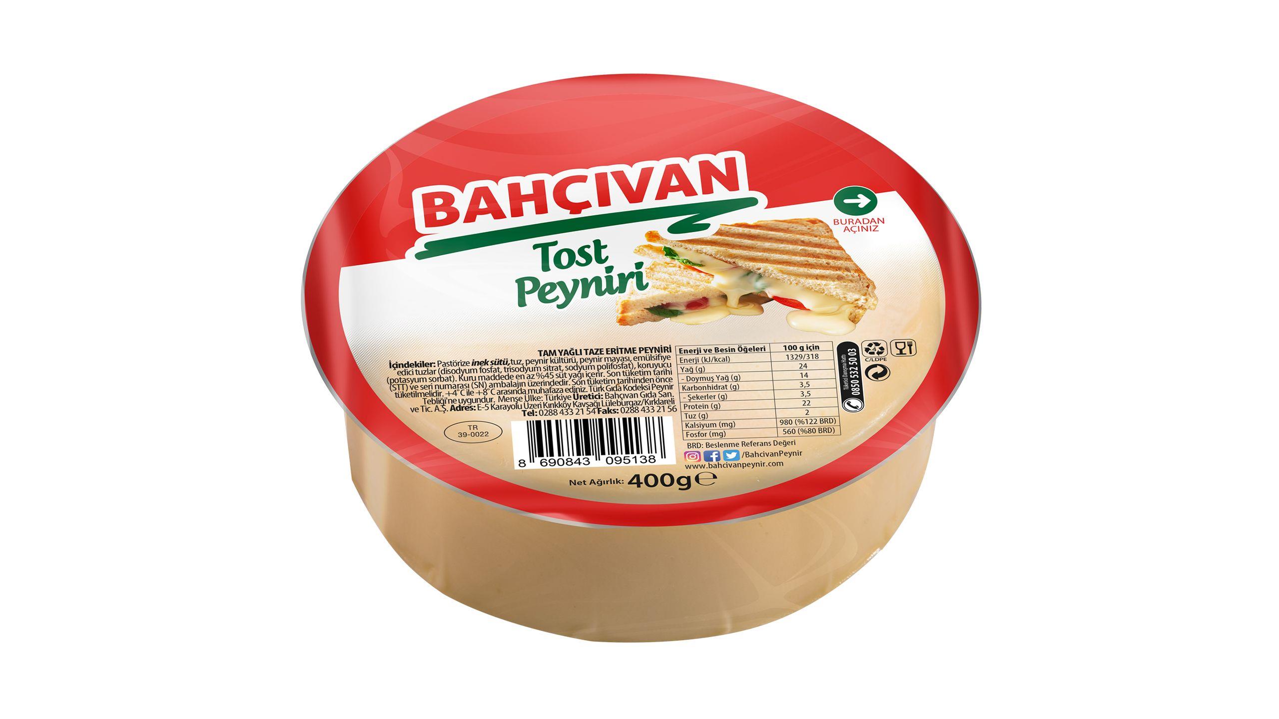 BAHÇIVAN TOST PEYNİRİ 400GR