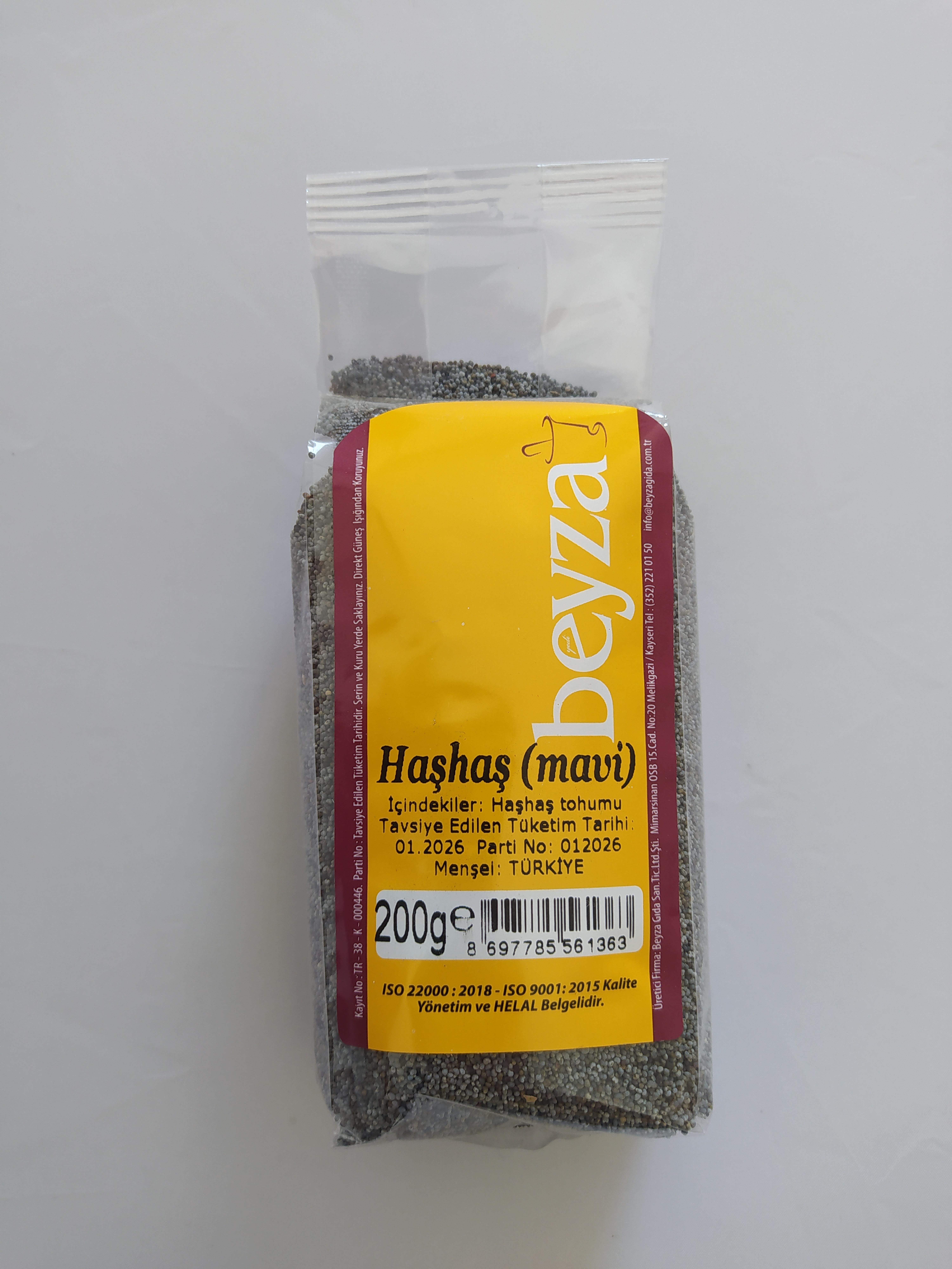 BEYZA MAVİ HAŞHAŞ 200 GR