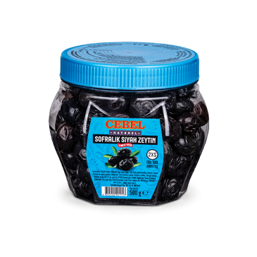 CEBEL SİYAH ZEYTİN 500 GR ORTA TANE 351-380