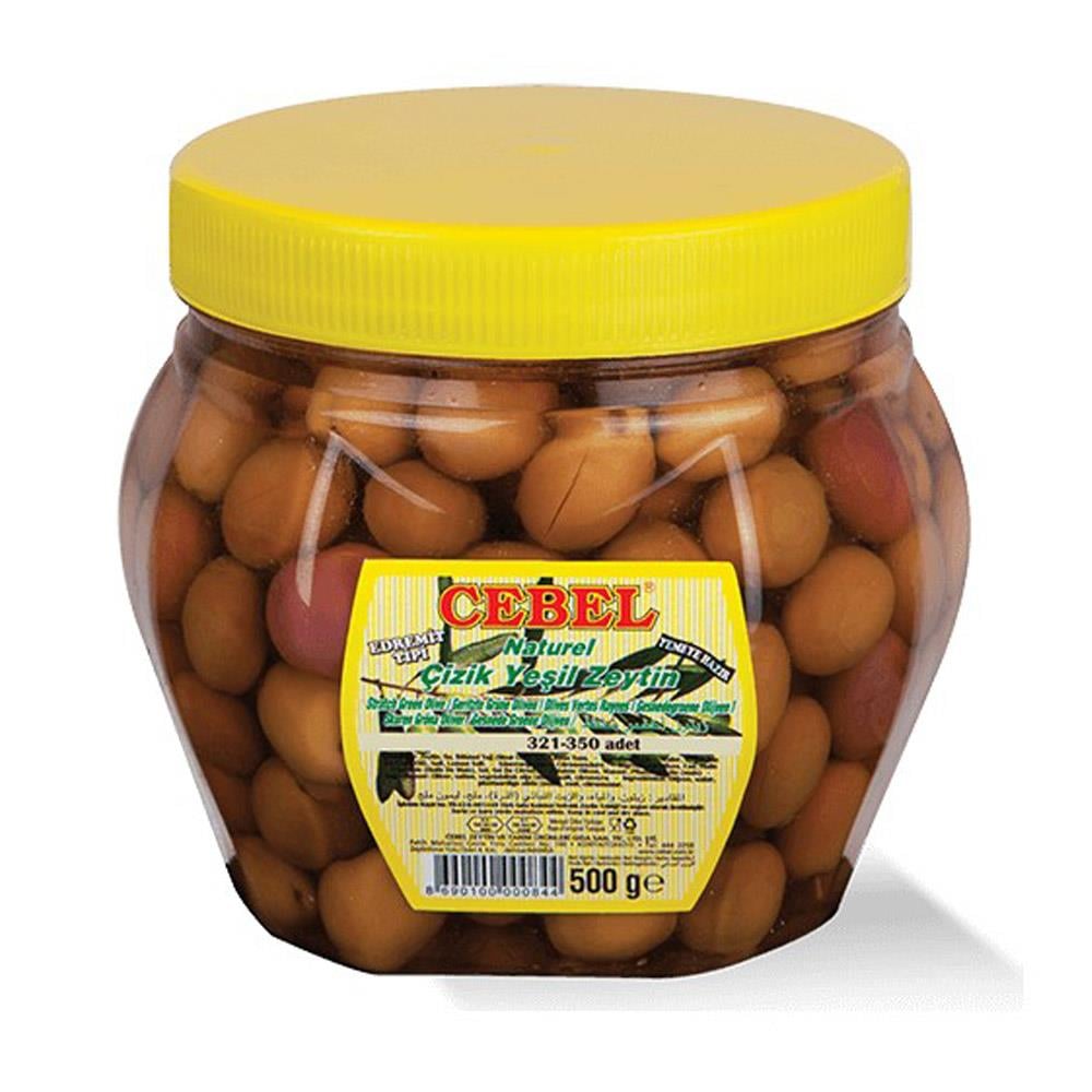 CEBEL YEŞİL ZEYTİN ÇİZİK 500 GR 321-350
