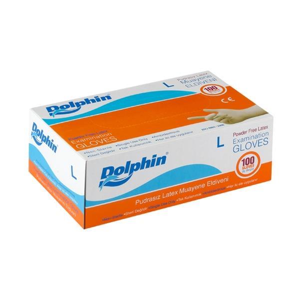 DOLPHİN LATEKS PUDRASIZ ELDİVEN BYZ L 100 LÜ 