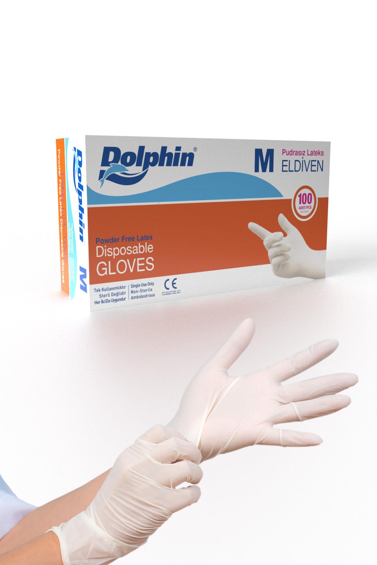 DOLPHİN LATEKS PUDRASIZ ELDİVEN BYZ M 100 LÜ 