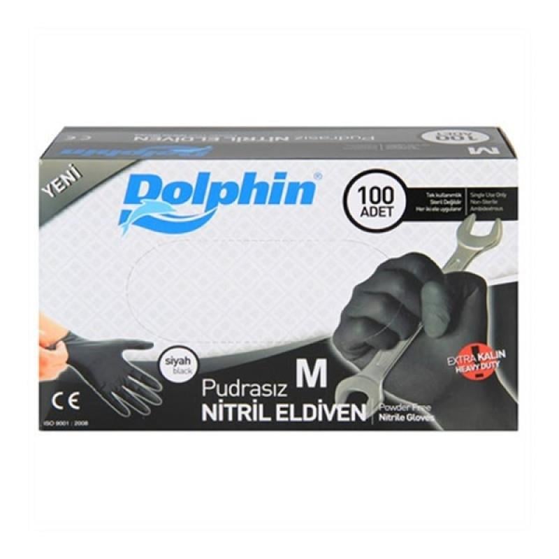 DOLPHİN NİTRİL PUDRASIZ ELDİVEN SYH M 100 LÜ 