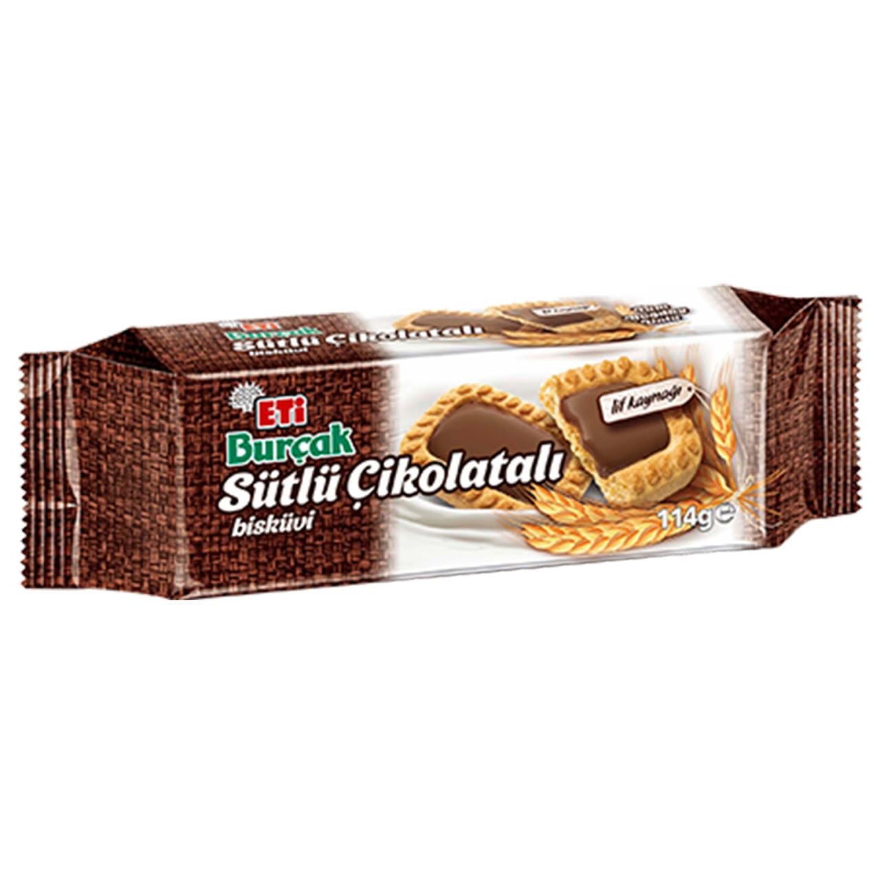 ETİ BURÇAK SÜTLÜ ÇİKOLATALI 114 GR