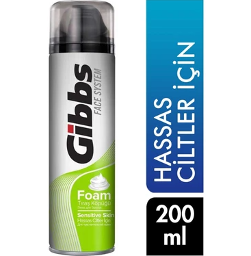 GİBBS TRAŞ KÖPÜĞÜ SENSİTİVE 200 ML