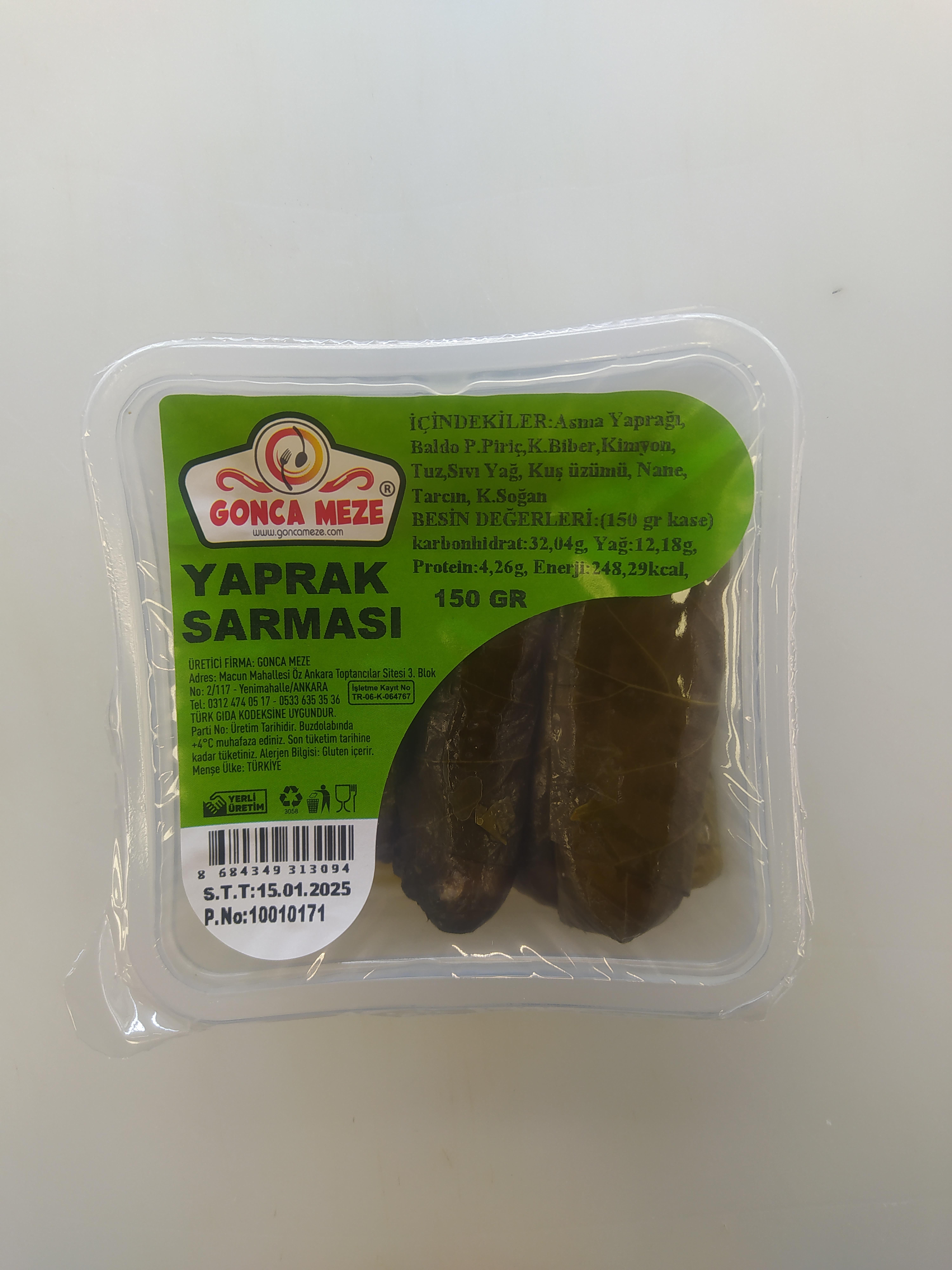 GONCA MEZE YAPRAK SARMASI 150 GR