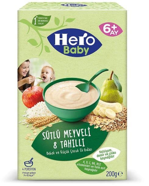 HERO BABY 200 GR SÜTLÜ MEYVELİ- 8 TAHILLI