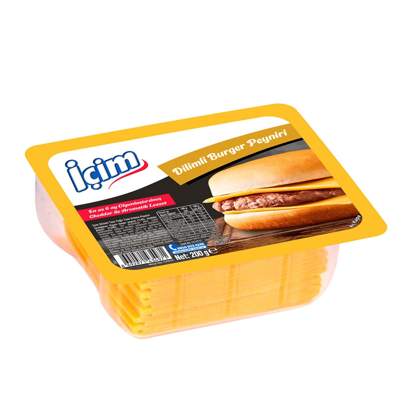 İÇİM DİLİMLİ BURGER PEYNİRİ 200 GR 