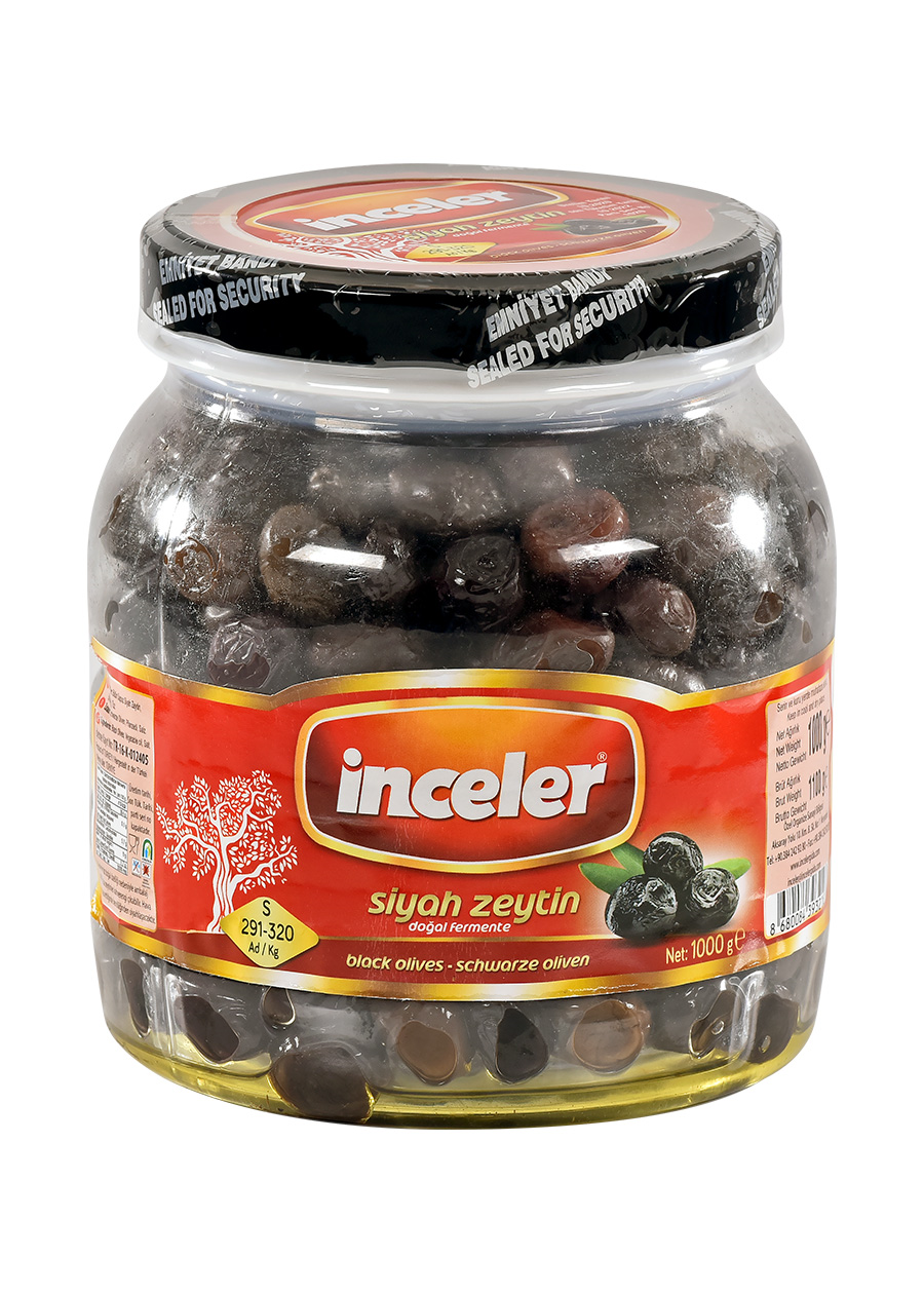 İNCELER SİYAH ZEYTİN 1000GR PET 291-320 S