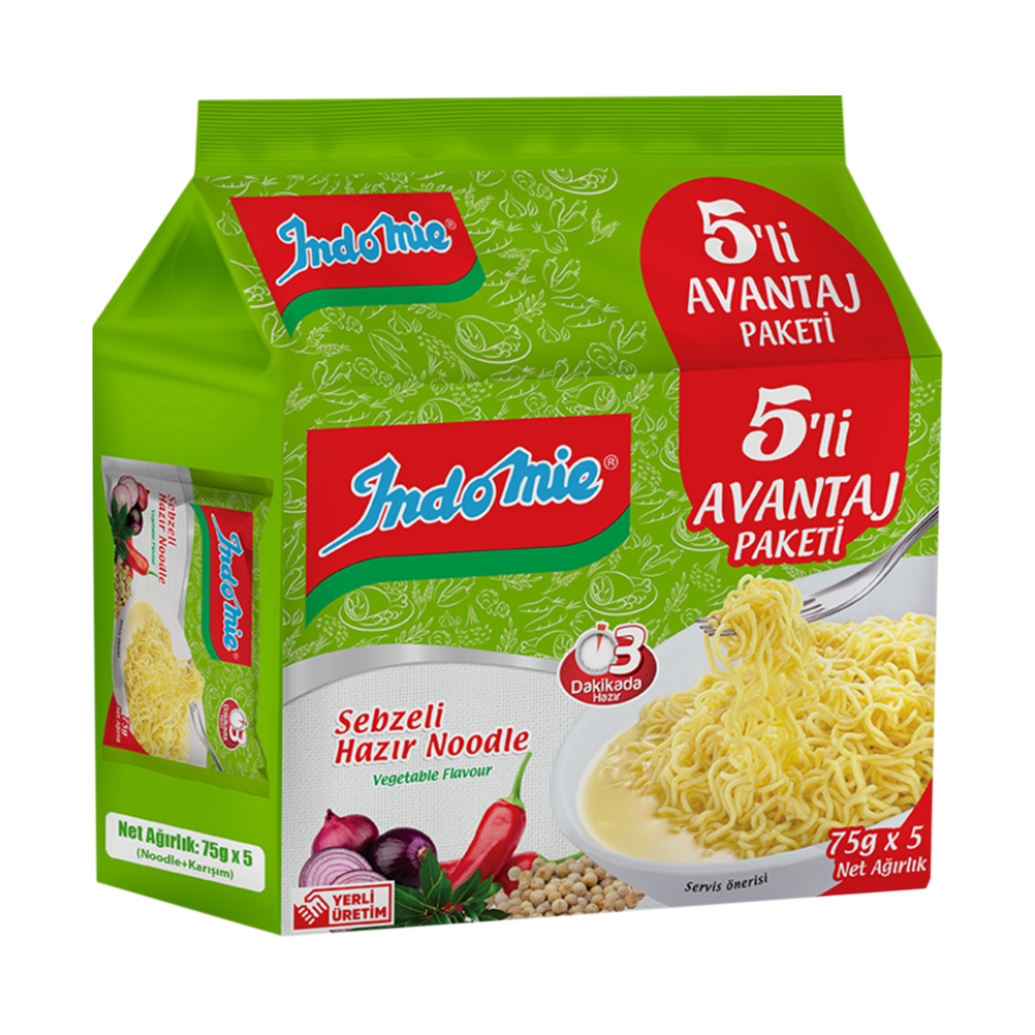 INDOMİE 5 Lİ SEBZELİ