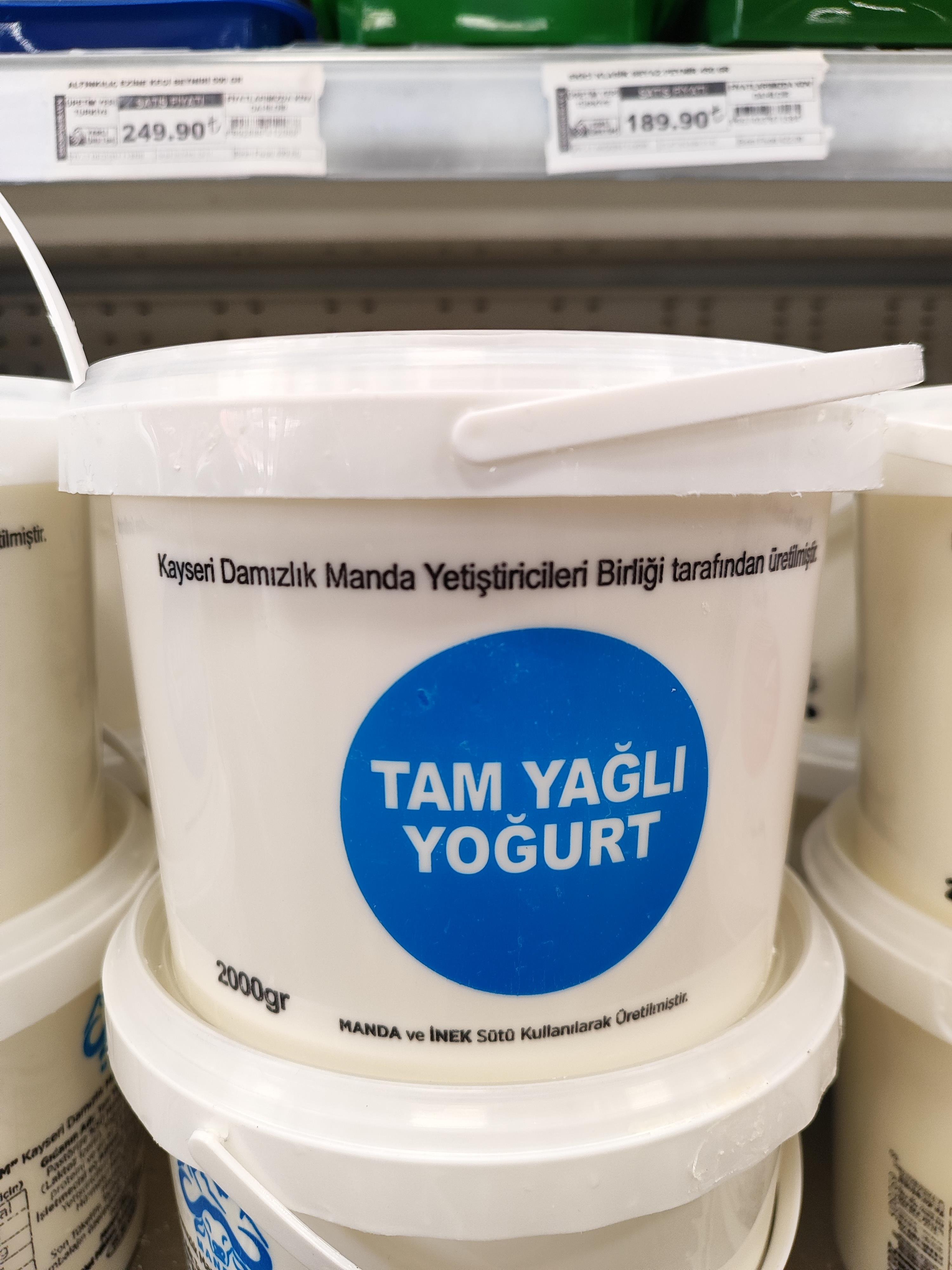 KAYSERİ MANDA YOĞURT 2000GR %50