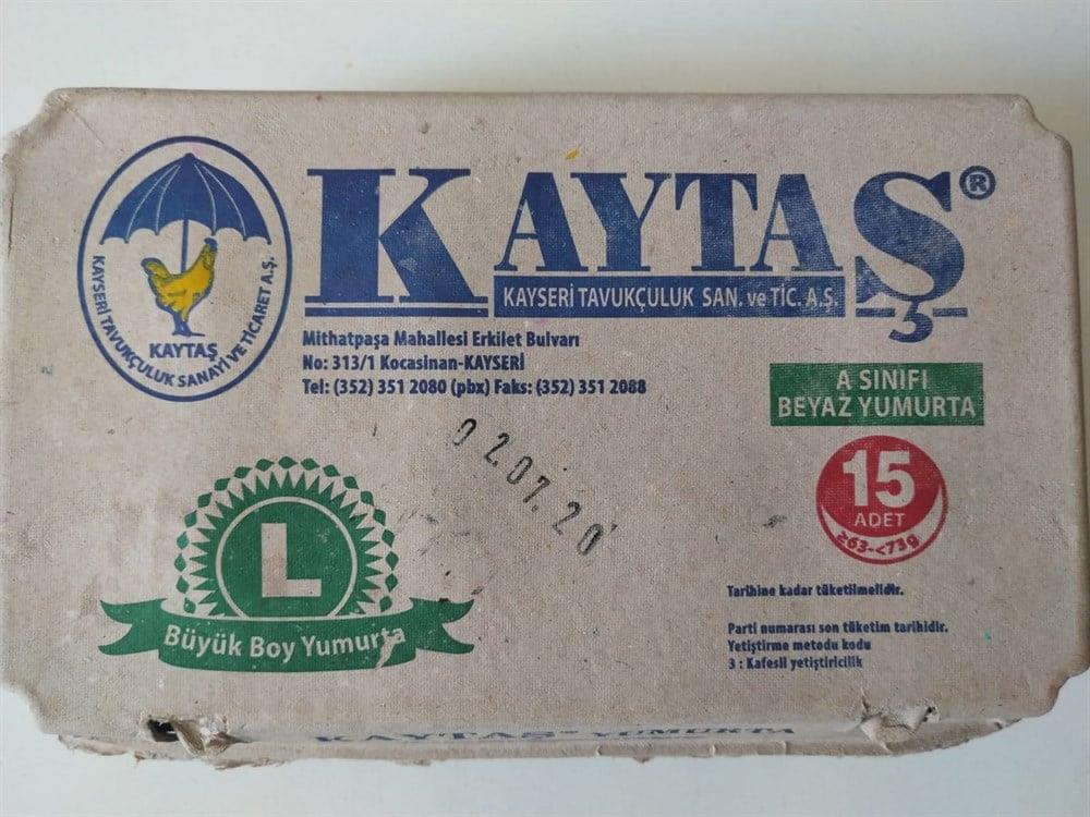 KAYTAŞ YUMURTA 15 Lİ BEYAZ L