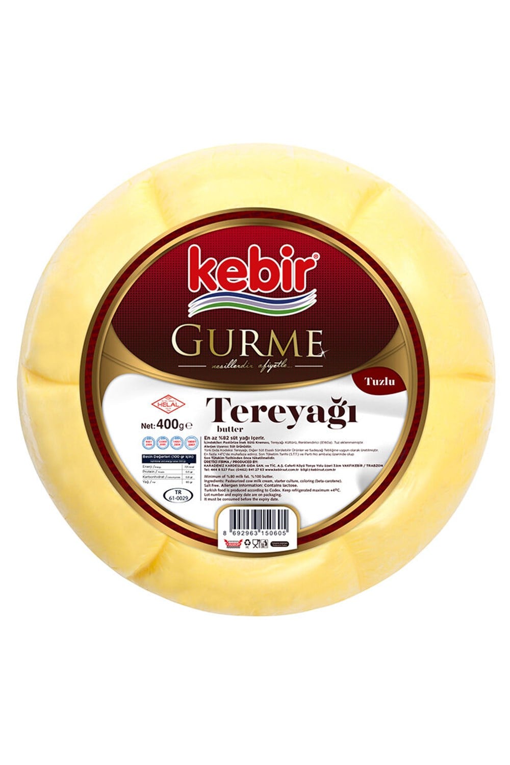 KEBİR TEREYAĞI GURME 400 GR TUZLU 