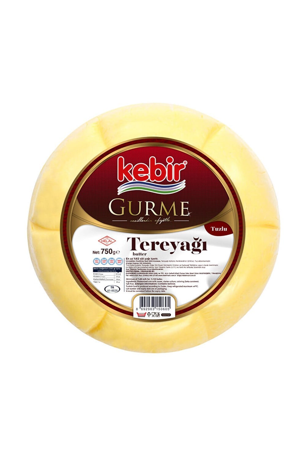 KEBİR TEREYAĞI GURME 750 GR TUZLU 