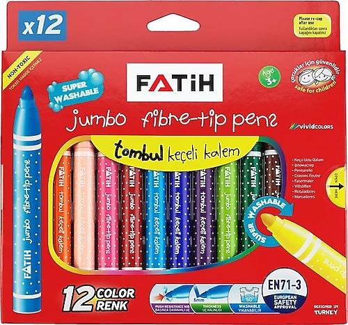 KRT.FATİH YIKANABİLİR JUMBO 12 Lİ KEÇELİ KALEM