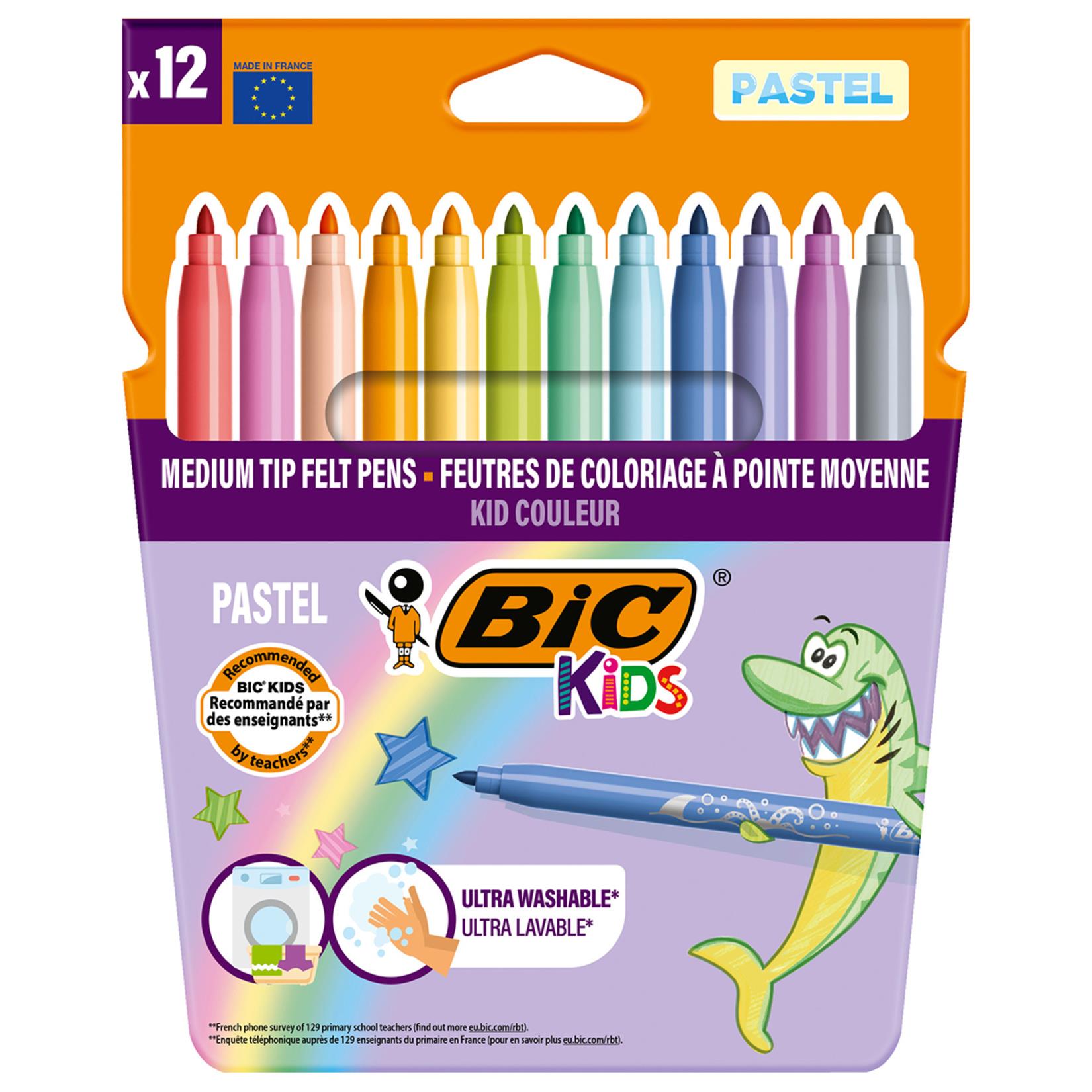 KRT.BİC KİD COULEUR KEÇELİ BOYA 12Lİ PASTEL 