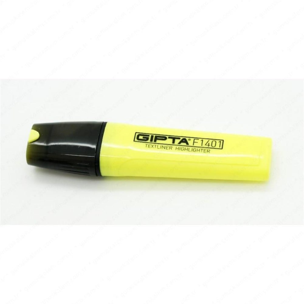 KRT.GIPTA F1401 KESİK UÇLU FOSFORLU KALEM SARI