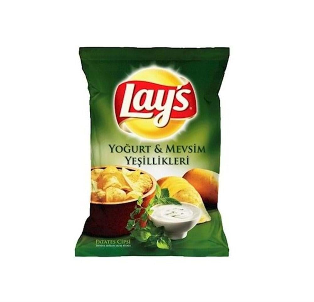 LAYS YOĞURTLU VE BAHAR YEŞİL.SÜPER 95 GR