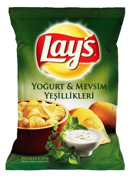 LAYS YOĞURTLU VE BAHAR YEŞİL.SÜPER 95 GR