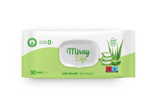 MİRAY LİFE ISLAK MENDİL 90LI ALOE VERA