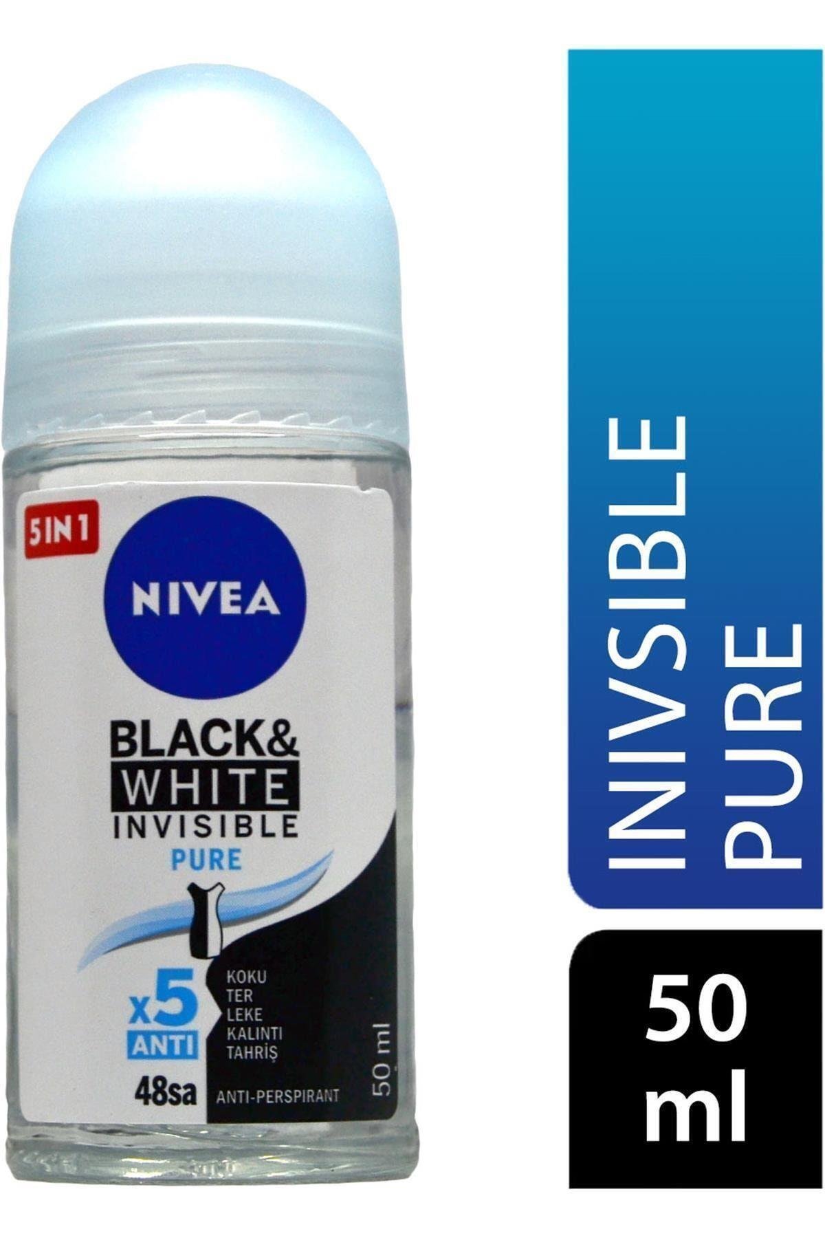 NİVEA ROLL ON BAYAN 50 ML BLACK WHİTE PURE