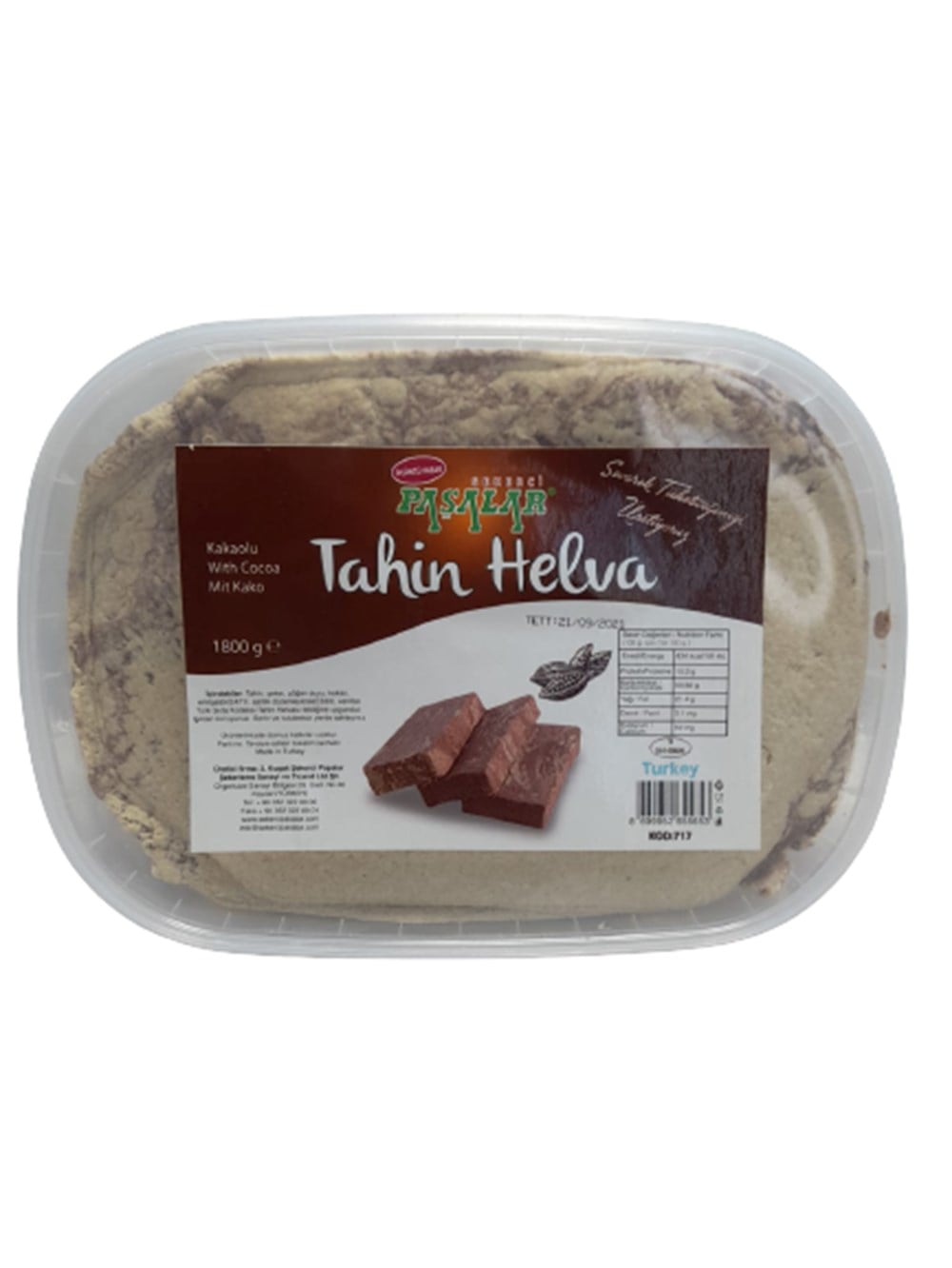 PAŞALAR KAKAOLU TAHİN HELVASI 1800 GR