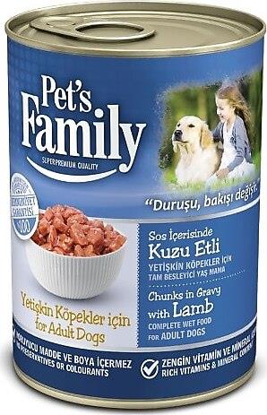 PETS FAMİLY KÖPEK KONSERVESİ 400 GR KUZU ETLİ 