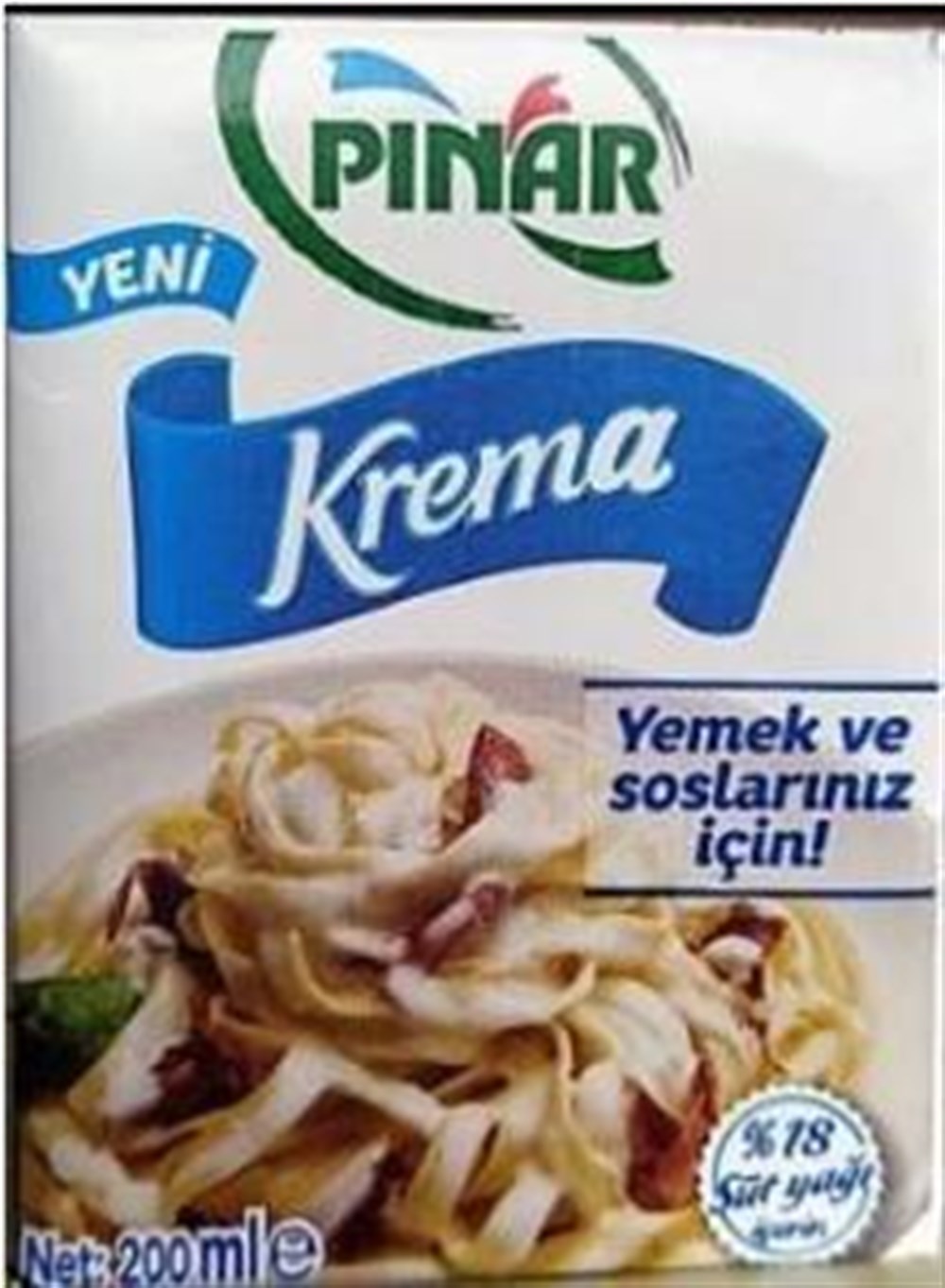 PINAR KREMA 200ML %18 YAĞLI