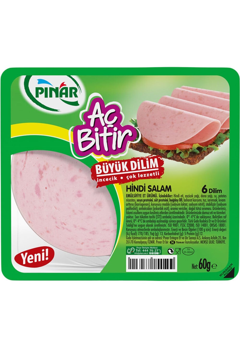 PINAR SALAM AÇ BİTİR 60GR HİNDİ