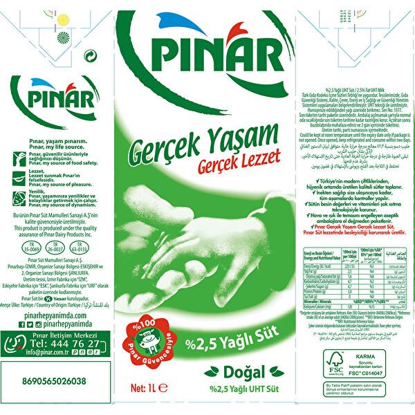 PINAR SÜT 1LT UHT %2.5 YAĞLI