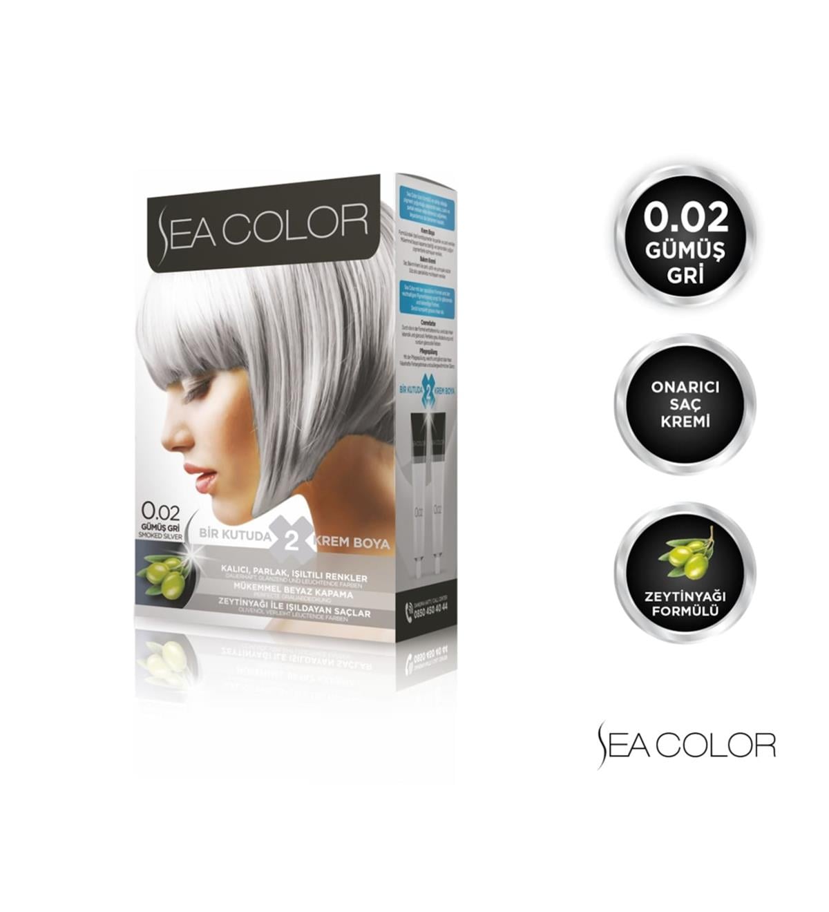 SEA COLOR SET 0-02 GÜMÜŞ GRİ 
