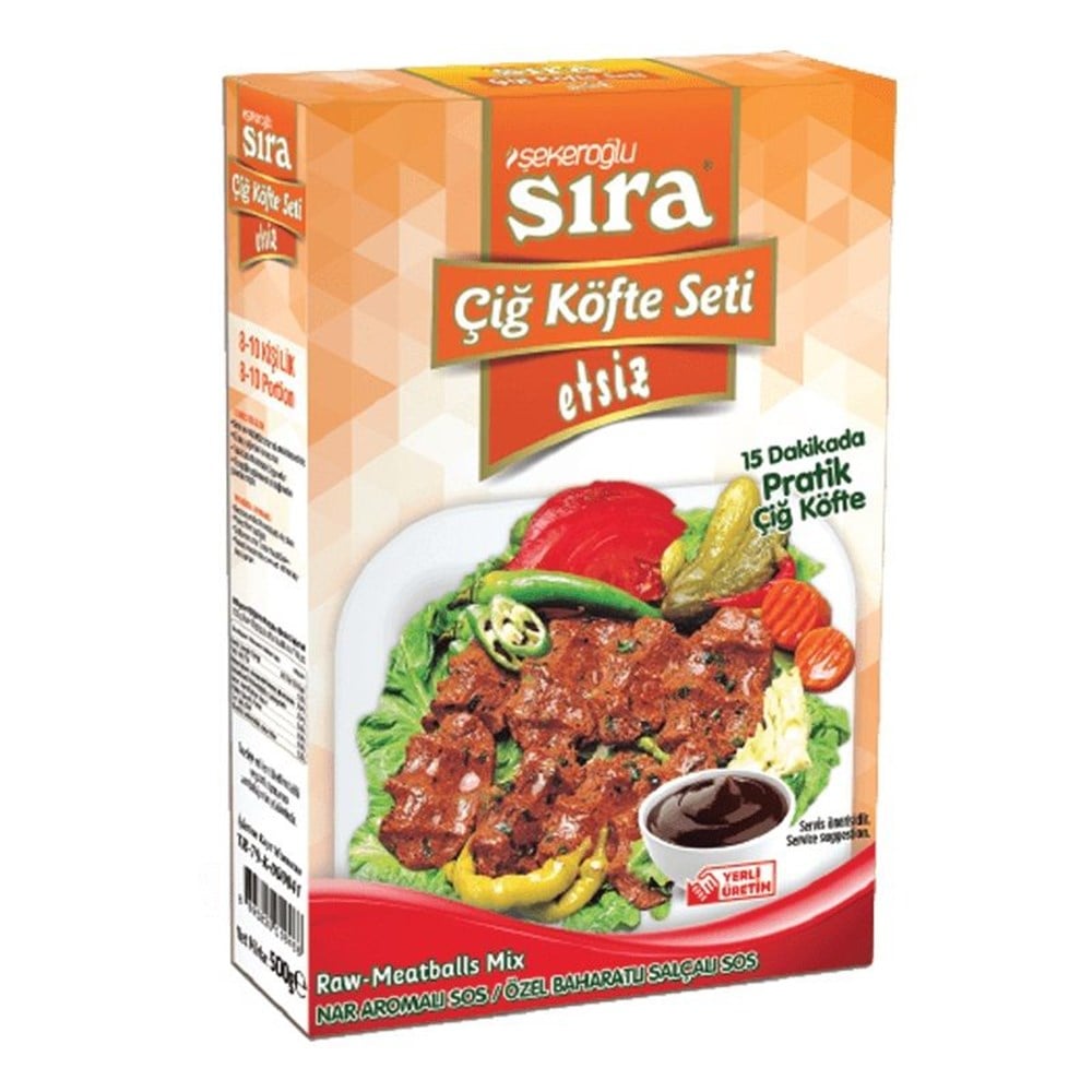 SIRA ÇİĞ KÖFTE SETİ ETSİZ 500 GR