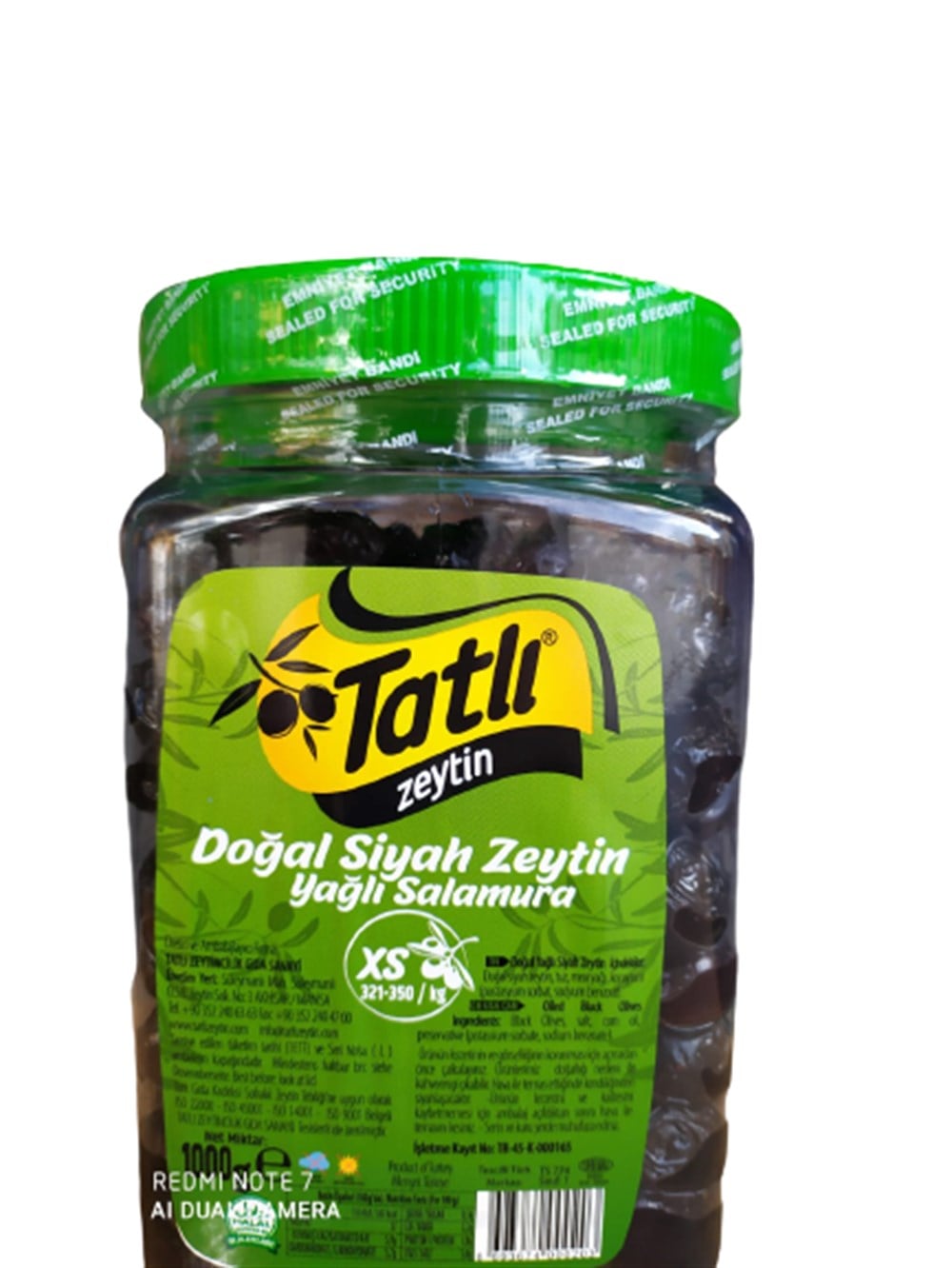 TATLI 1 KG EKSTRA AZ TUZLU XS 320-350