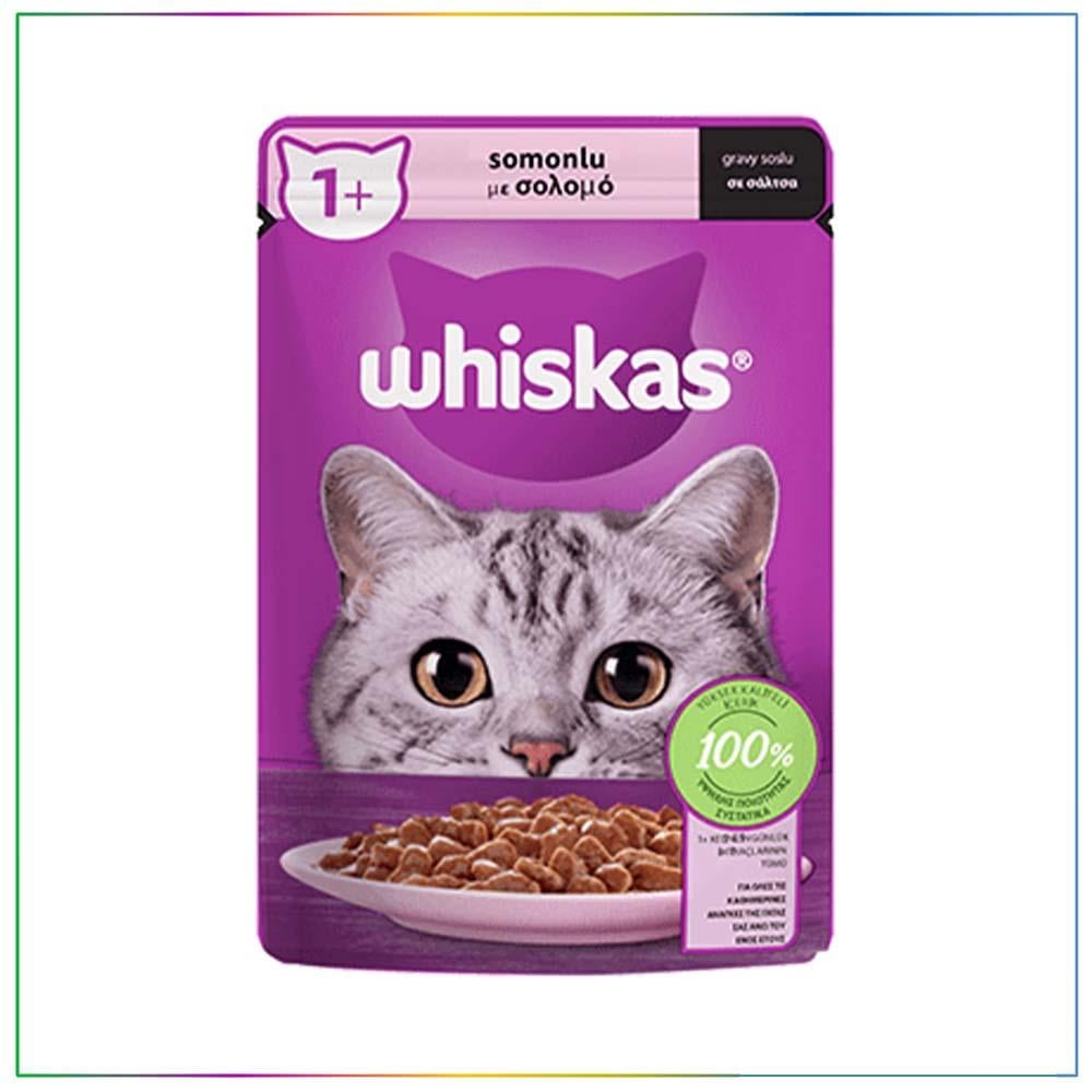 WHİSKAS KEDİ ÖDÜL MAMASI YAŞ 85GR SOMONLU