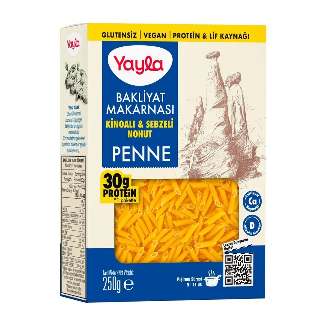 YAYLA BAK.MAKARNASI 250GR KİNO-NOHUT PENNE