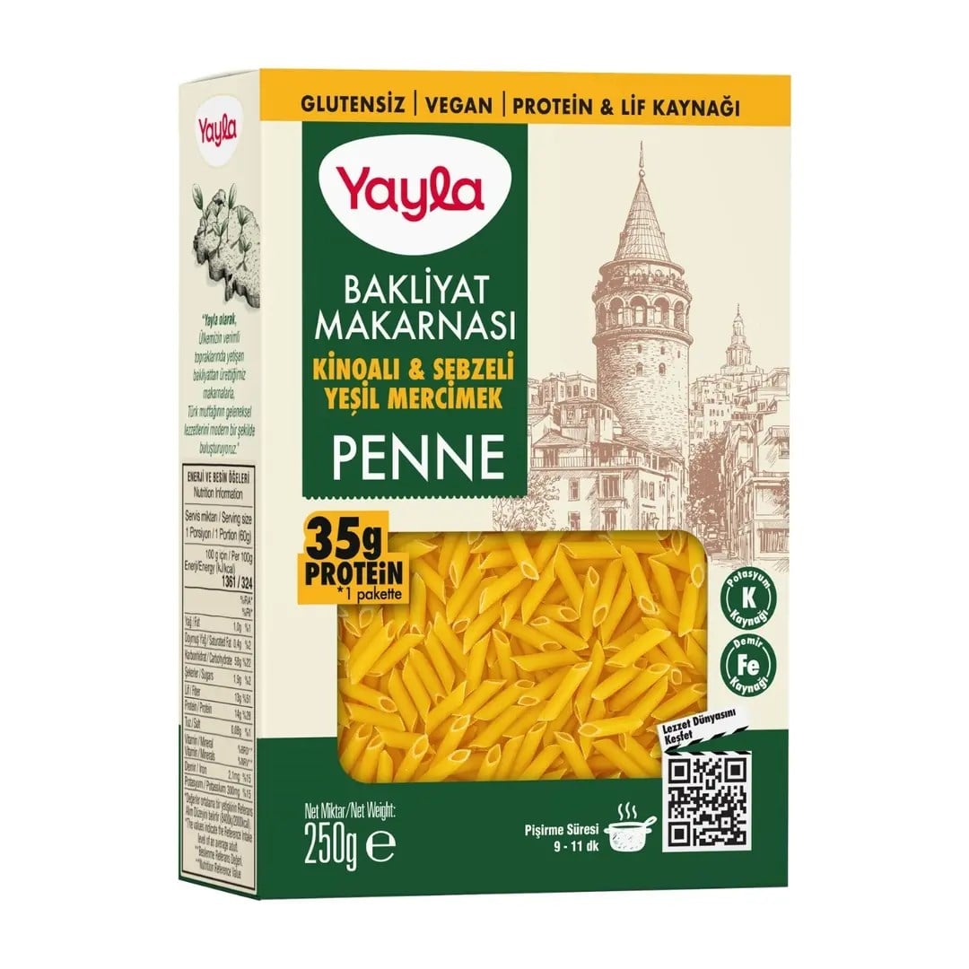 YAYLA BAK.MAKARNASI 250GR KİNO-Y.MER PENNE