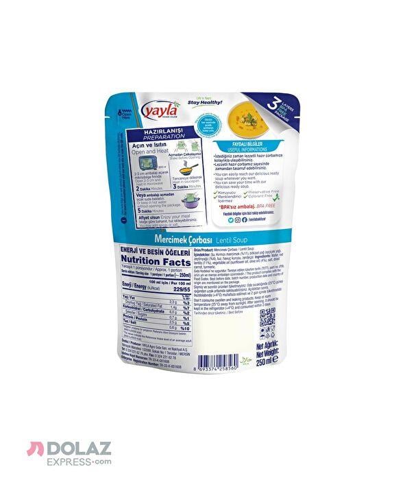 YAYLA MERCİMEK ÇORBASI 250 GR