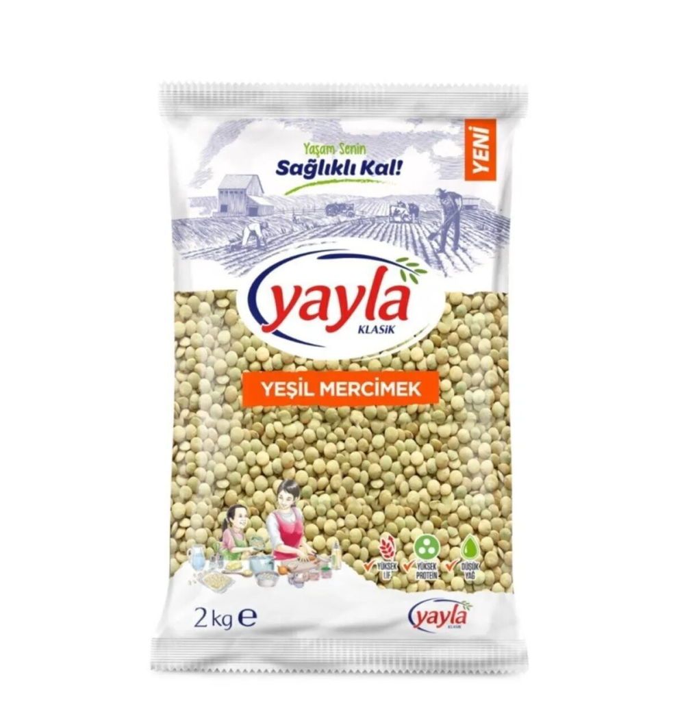 YAYLA YEŞİL MERCİMEK 2 KG