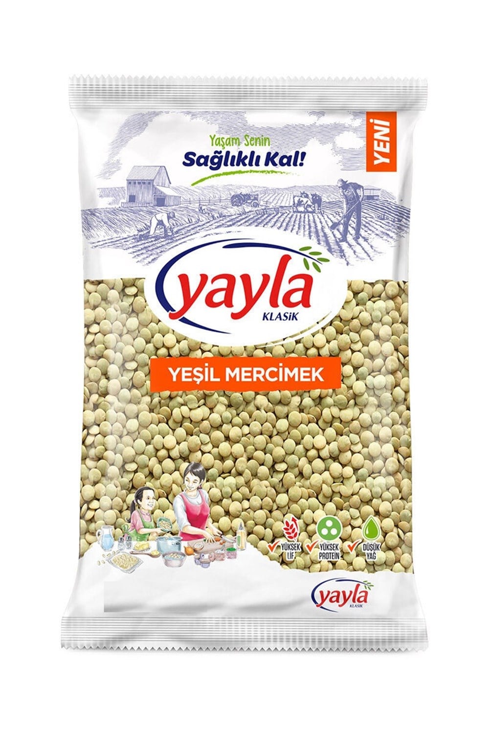 YAYLA YEŞİL MERCİMEK 2 KG