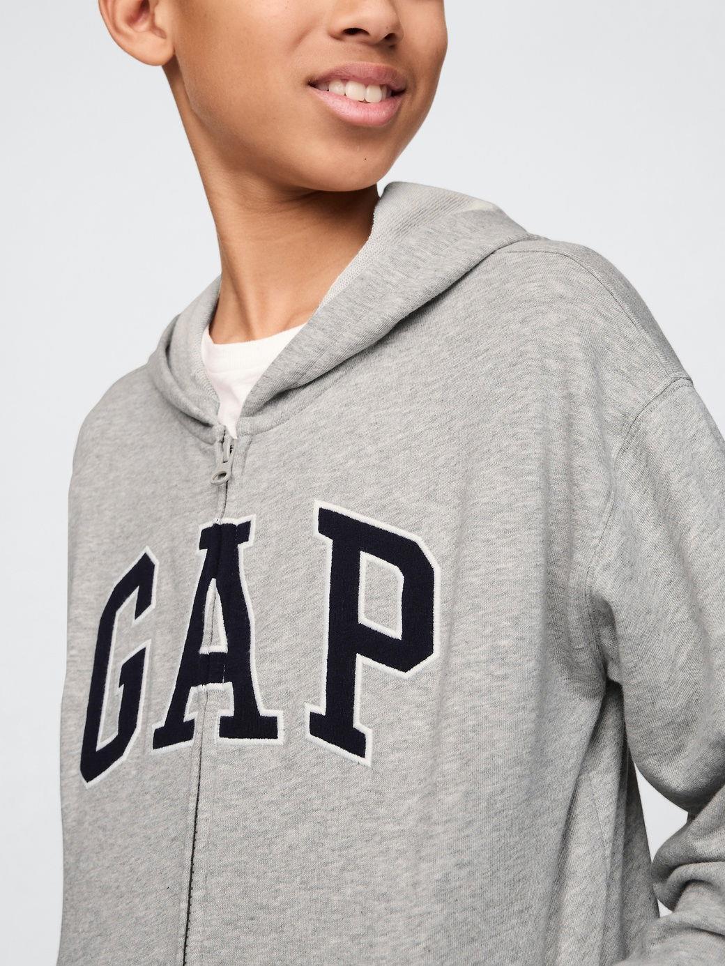Erkek Çocuk | Gap Logo Relaxed Fermuarlı Sweatshirt - Gri