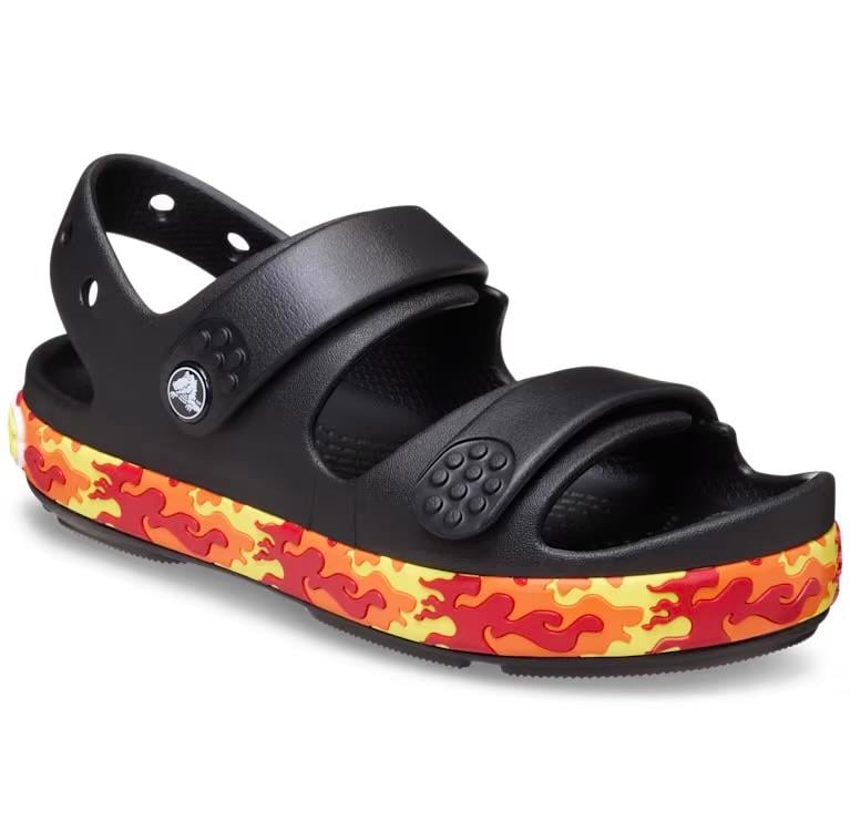 Crocband Cruiser Flames Sandal T - Black