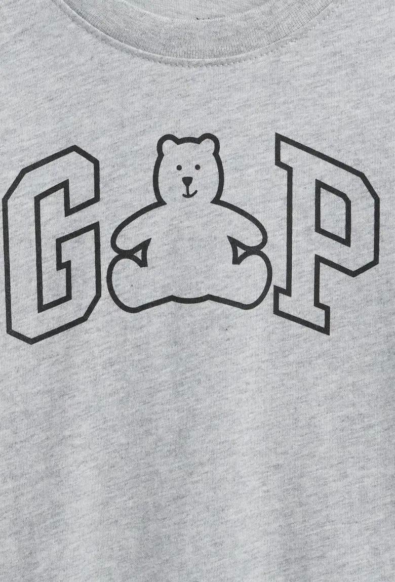 Erkek Bebek | Logo Bear T-Shift - Gri
