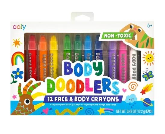 Ooly Klasik Renkler Ooly Body Doodlers 12'li Yüz ve Vücut Boyası