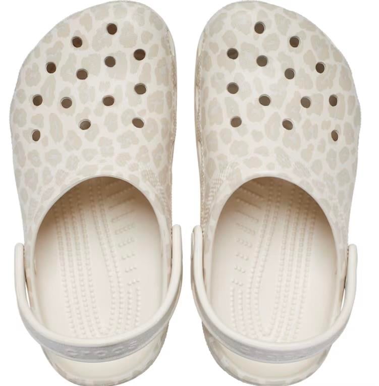 Classic Animal Glitter Clog K - Almond Tint & Leopard