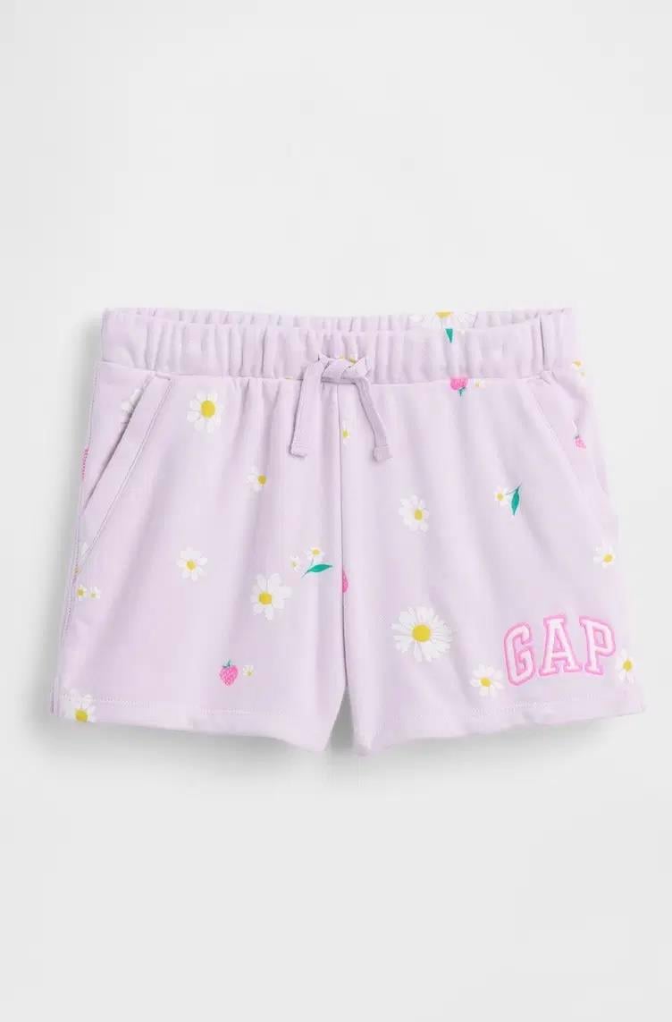 Kız Çocuk | Gap Logo Fransız Havlu Kumaş Pull-On Şort - Lila