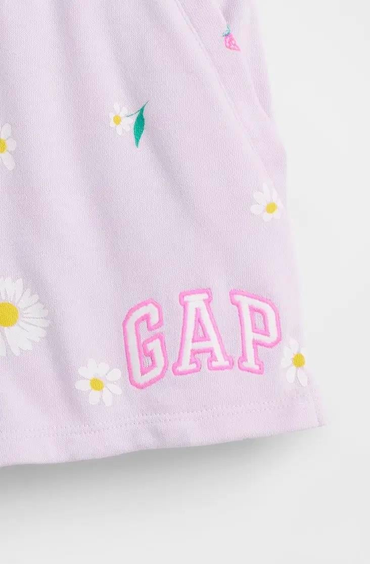 Kız Çocuk | Gap Logo Fransız Havlu Kumaş Pull-On Şort - Lila