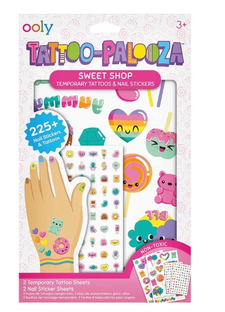 Ooly Tattoo Palooza Geçiçi Dövme & Tırnak Sticker Seti - Sweet Shop