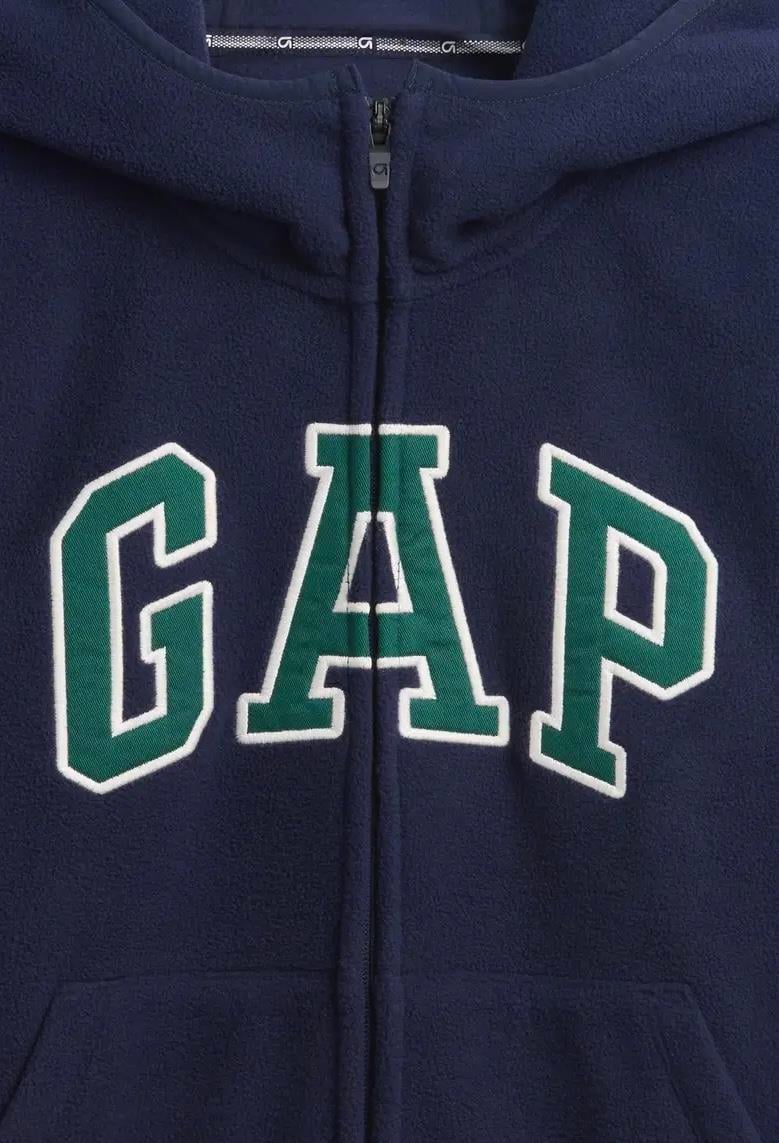 Erkek Çocuk | VintageSoft Gap Logo Fermuarlı Sweatshirt - Mavi