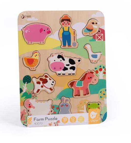 Classic World Ahşap Yapboz - Farm